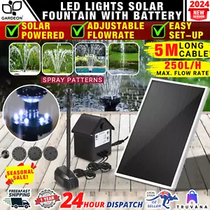 Truvana Solar Powered Water Pond Pump With Battery Outdoor Submersible 4FT Kit - Picture 1 of 12