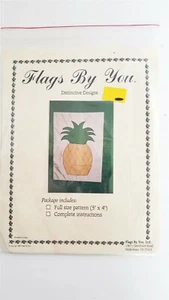 Modello da cucire ananas / bandiere di te disegni distintivi NOS 1991 - Foto 1 di 3