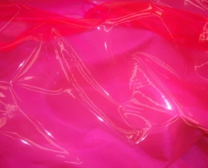 Tappezzeria vinile plastica trasparente rosa 10 GAUGE moda - Foto 1 di 1