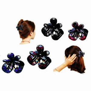 USA HANDMAD BUTTERFLY ACRYLIC HAIR CLAW CLIP JAW made with SWAROVSKI CRYSTAL - Picture 1 of 30