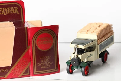 Matchbox 1:43 Y-27 1922 Foden Dampflastwagen creme grün in OVP (311066) #5923# - Bild 1 von 3