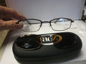 Revolution Eyeglass INNOVATIVE Frame W/Magnetic sun shade IMT447 COCO 48-19-140  - Picture 1 of 5