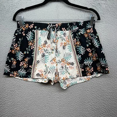 Шорты женские Bebop разноцветные с цветочным рисунком средняя посадка эластичные на талии шнурок размер M - Изображение 1 из 4