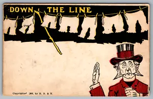 Postkarte Down the Line ungeteilt zurück Copyright 1905 veröffentlicht 1905 - Bild 1 von 2