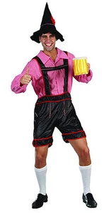 Mens German Beer Festival Bavarian Oktoberfest Lederhosen Fancy Dress Outfit 3PC - Picture 1 of 3