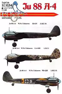 EagleCals Decals 1/32 German JUNKERS Ju-88A-4 WWII Bomber - Picture 1 of 5