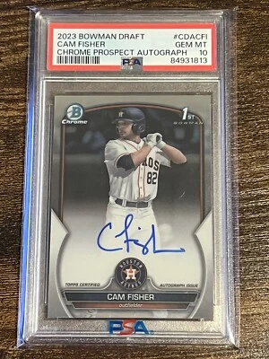 CAM FISHER 2023 Bowman Draft 1st Chrome Auto #CDA-CFI PSA 10 Gem Mint - Image 1 of 2
