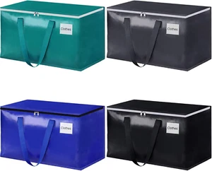 Moving Bags-Heavy Duty Moving Boxes, Storage Totes with Zipper, Reinforced Handl - Picture 1 of 12