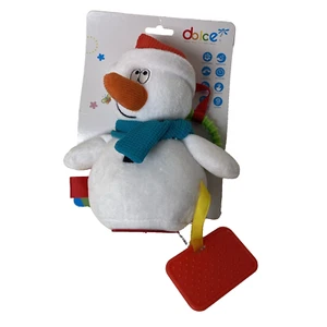 Dolce Winter White Snowman Plush Baby Teething Activity Toy Plush great gift new - Picture 1 of 10