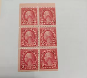 SC#583A 1926 PERF 10 EMISSIONE 2C LIBRETTO PANNELLO DI 6 MAI INCERNIERATO - Foto 1 di 2