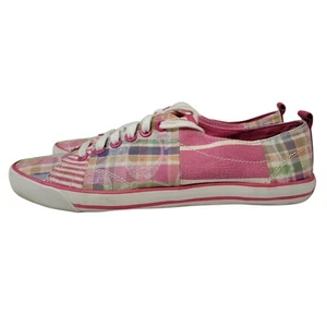 Coach Barrett Pink Plaid Pastel Sneakers Womens 9 B - Picture 1 of 7
