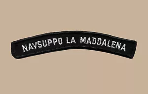 US Naval Support Office La Maddalena Italy NAVSUPPO UIM Shoulder Rocker Tab - Picture 1 of 1