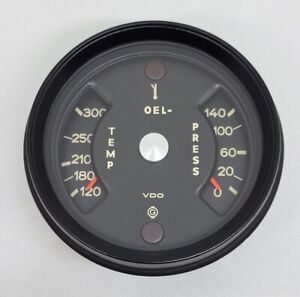 Porsche 911 Oil Temperature/Pressure Gauge  911.641.104.00 Restored VDO 70-71
