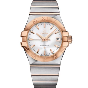 Omega Constellation Rose Gold (K18PG) Steel Silver Watch - 123.20.35.60.02.001 - - Picture 1 of 5
