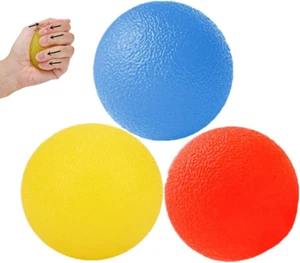 3 Levels Resistance Hand Exercise Balls Set for Finger Wrist Strength Training - Picture 1 of 12