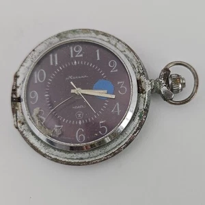 Vintage MOLNIJA Quartz Taschenuhr UdSSR SOWJETISCHES Gehäuse Watch - Bild 1 von 8