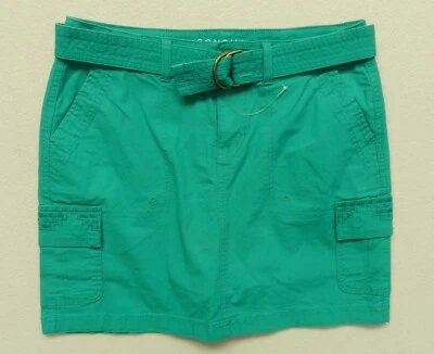 SONOMA~NEW!!~TURQUOISE COTTON W/STRETCH CARGO STYLE SKORT SHORTS W/BELT-SZ:8 - Image 1 of 4