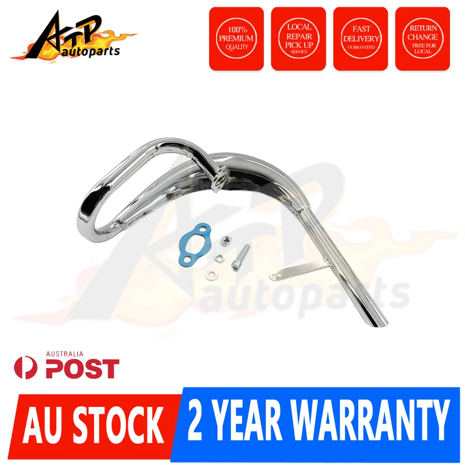 Chromed Expansion Chamber Muffler CDH66 2 Stroke Muffler - GAS MOTORIZED BICYCLE - image 1 of 4