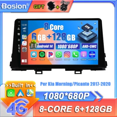 10.1" Android 14 Autoradio Car Play Per Kia Morning/Picanto 2017-20 GPS Navi DSP - Imagen 1 de 4