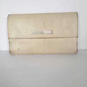 GUCCI Vintage Leather Wallet White Cream Envelope Trifold Large Card Bill Holder - Picture 1 of 15