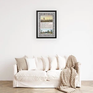 Framed Vintage Psalm 23 1880 Reproduction Art Poster Print Religious Wall Art - Picture 1 of 14