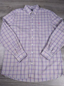 Johnnie-O Herren L Button Down Prep-Formance Oberhemd rosa braun kariert - Bild 1 von 9
