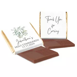 Personalised First Holy Communion Party Favours Chocolate Squares Thank You Gift - Picture 1 of 20