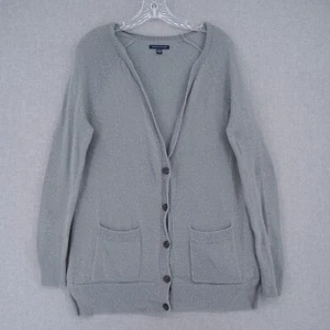American Eagle Cardigan Womens M Medium Gray V-Neck Pockets Casual - Picture 1 of 8