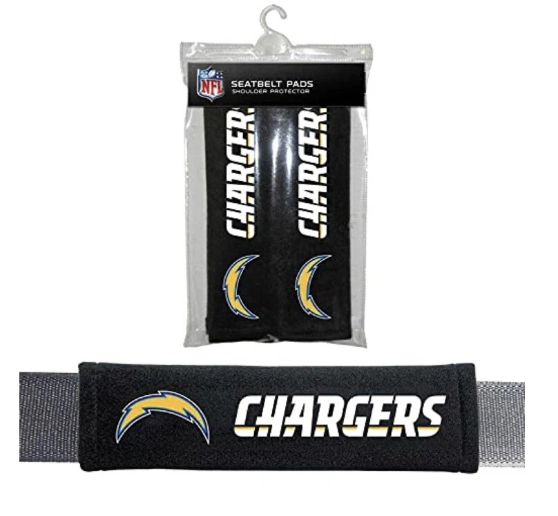 Capa de cinto de segurança Los Angeles Chargers almofada de ombro NFL alça automática futebol pacote com 2 - Imagem 1 de 1