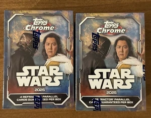 DUE SCATOLE VALORE BLASTER 2025 TOPPS Chrome Star Wars sigillate SOLD OUT in mano quantità - Foto 1 di 10