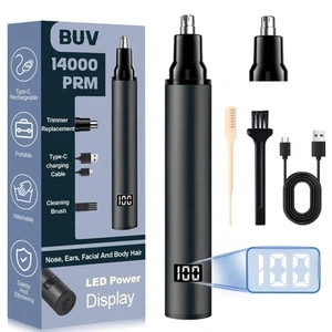 Ear & Nose Hair Trimmer with LED Display for Men Women - 2024 Professional Pa... - Bild 1 von 7