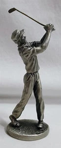 1995 Vintage Hudson Pewter Golfer Golf Golfing Figurine 7172 - Picture 1 of 7