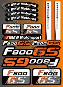 BMW F800 GsOrange Motorcycle Motorrad Decal Quality stickers set F800GS - Picture 1 of 2