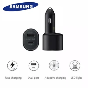 45W+15W Samsung Car Charger 12V-24V USB Fast Charge w/ Cigarette Plug (Fast Ship - Picture 1 of 14