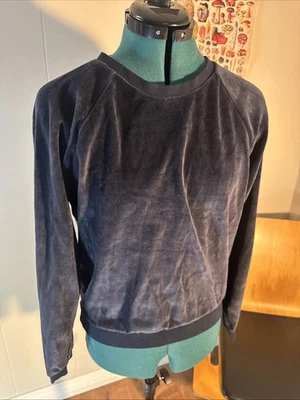 GAP 女式海军蓝丝绒运动衫套衫舒适休闲上衣 S 码 — 第 1/3 张图片