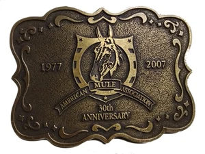 1977-2007 AMERICAN MULE ASSOCIATION 30th Anniversary Commemorative Belt Buckle - Picture 1 of 2
