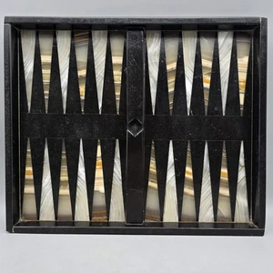 Onyx & gestreifter Alabaster/Marmor/Achat 10x12 Backgammon Stein nur Spielbrett - Bild 1 von 5