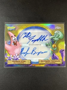 2025 Topps Chrome SpongeBob #DA-PT Patrick Star Thaddäus Dual VIP Autogramm - Bild 1 von 2