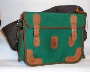 Vintage Bob Allen OLD STANDBY CLAYS BAG/Etui - Neu mit Etikett Stil #788D grün/hellbraun - Bild 1 von 10