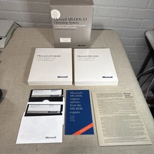 VTG Microsoft MS-DOS 3.3 Operating System 1987 Complete Floppy 5.25” Nice!!! - Picture 1 of 18