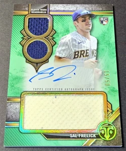 2024 Topps Triple Threads Green /50 Rookie Patch Auto Sal Frelick RC #RAR-SF - Bild 1 von 2