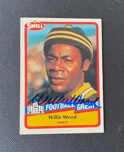 Tarjeta firmada Swell Willie Wood 1989 | Packers - autógrafo patio - Imagen 1 de 1
