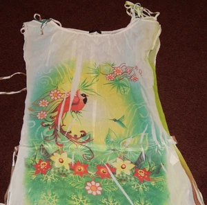 DOUBLE ZERO MUJER MULTICOLOR TOP BLUSA CAMISA ENCUBRIMIENTO PISCINA GIMNASIO PLAYA  - Imagen 1 de 5