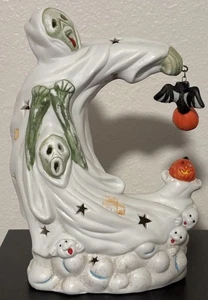Vintage Dayton Hudson Keramik Halloween Geist Teelicht/Votivkerzenhalter 9" - Bild 1 von 8