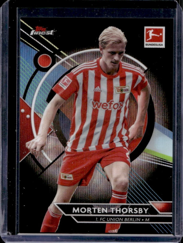 Morten Thorsby 2022-23 Topps Finest Bundesliga #22 Black Wave Refractor /199 - Image 1 of 2