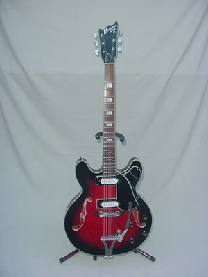 Винтажный 1967 UNIVOX CUSTOM полу полый корпус электрогитара / золото HSC чехол/новый - Изображение 1 из 4