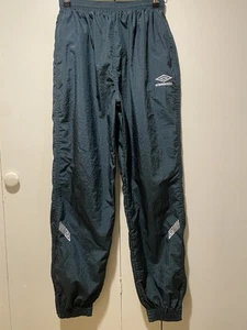 VTG 90’s Umbro Windbreaker Nylon Lined Pants Unisex Medium Baggy Green - Picture 1 of 8