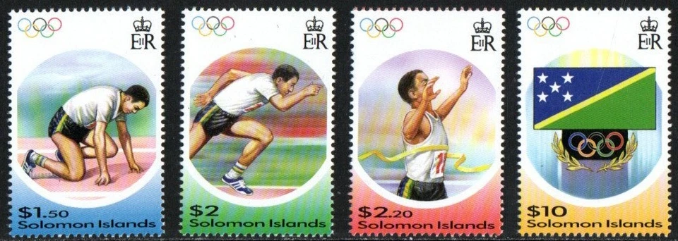 Sello Islas Salomón 971-974 - 04 Juegos Olímpicos de Verano Foto 1 de 1