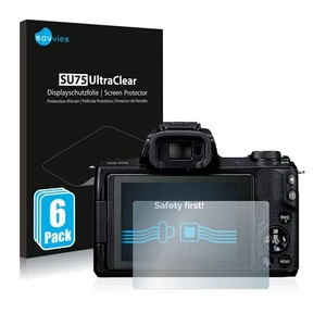 6x Folie für Canon EOS M50 Schutzfolie Displayschutz Display Schutz Klar - Bild 1 von 11