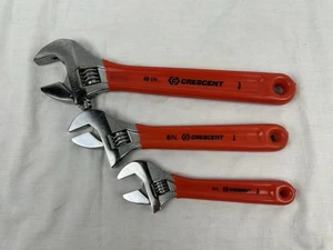 6 In., 8 In., and 10 In. Chrome Cushion Grip Adjustable Wrench Set (3-Piece) - Picture 1 of 5